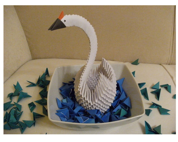 Origami 3D - Red Crowned Crane - how to make