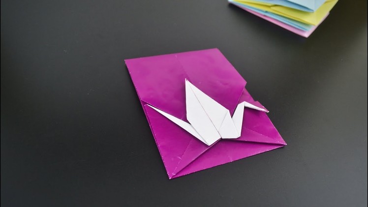 Origami: Crane Envelope. Tsuru Envelope - Instructions in English (BR)