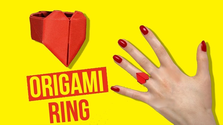 Origami: Paper Heart Ring-How to Make Origami Heart Ring | Heart Ring Instructions-DIY Paper Crafts.