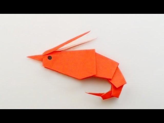 Origami shrimp.พับกุ้ง