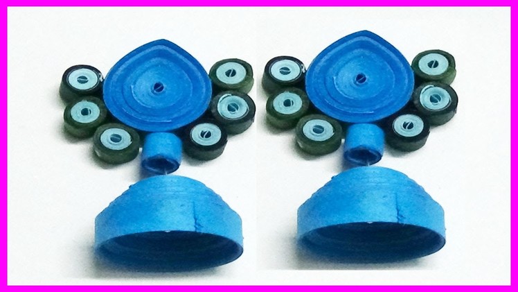Paper Quilling:How to make a jhumkas and earrings easy method Earrings Making video