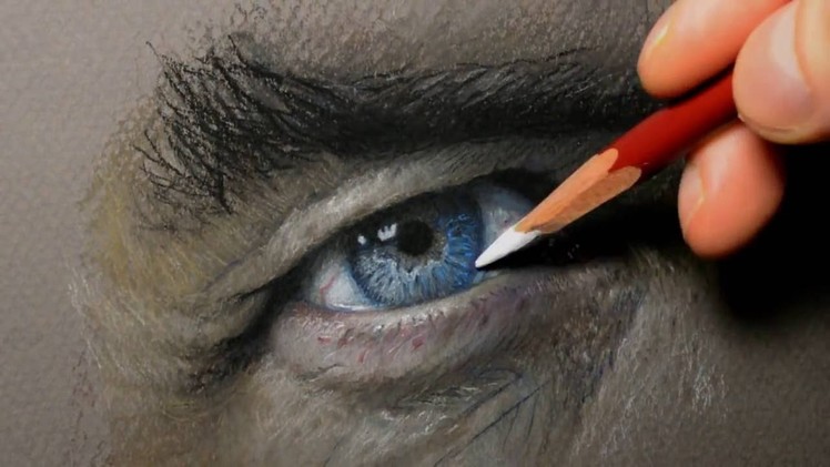 PHOTO REALISTIC EYE DRAWING WITH PENCILS.