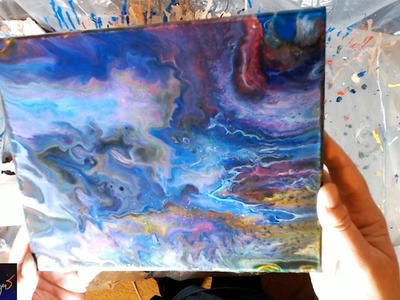 Pouring a Painting using Liquitex Gloss Gel & VQA For Jamie!