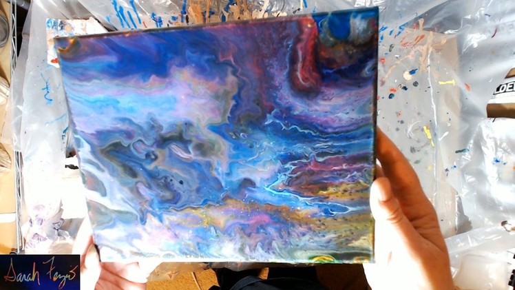 Pouring a Painting using Liquitex Gloss Gel & VQA For Jamie!