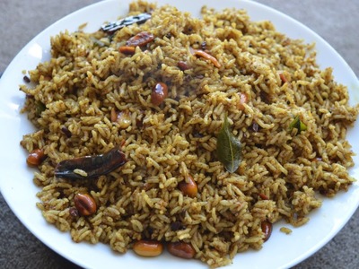 Puli Sadam.Kovil Puliyodharai.Tamarind Rice (Temple Style) - Variety Rice Recipe (in Tamil)