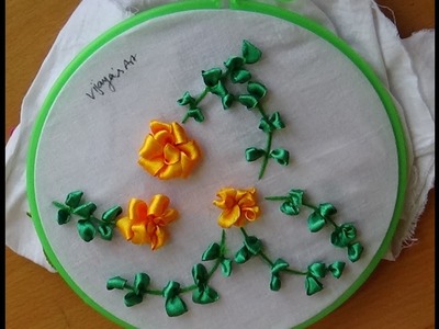 Ribbon Embroidery  - Ribbon flower embroidery Designs