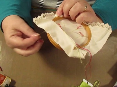 Ribbon embroidery stitching Tutorial