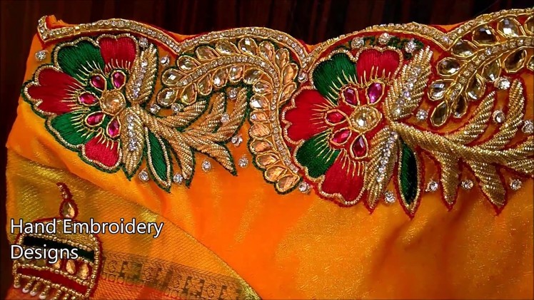 Simple maggam work blouse designs easy,hand embroidery designs,hand embroidery designs for beginners