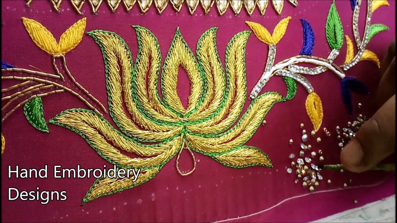 Simple Maggam Work Blouse Designs Hand Embroidery Designs Hand 