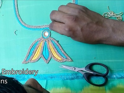 Simple maggam work blouse designs | hand embroidery designs | zari embroidery designs