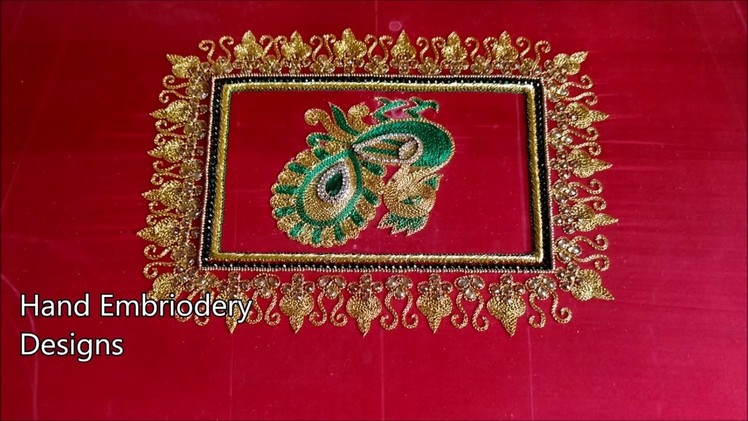 Simple maggam work blouse designs | hand embroidery designs | peacock embroidery blouse designs