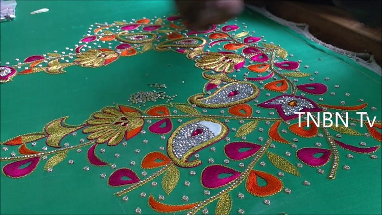 Simple maggam work blouses designs | hand embroidery tutorial for beginners,basic embroidery designs