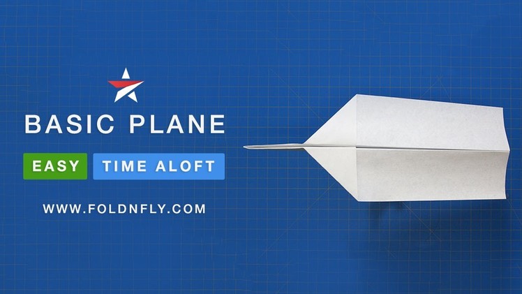 ✈ The Basic Paper Airplane - Easy Folding Instructions for Kids - Fold 'N Fly