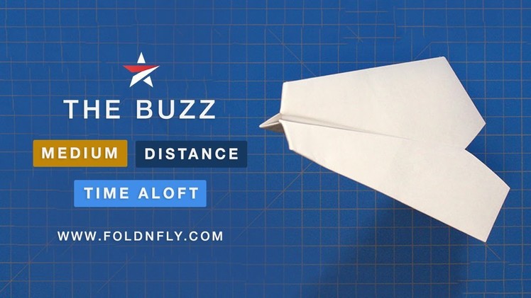 ✈ The Buzz Paper Airplane - Instructions with Option to Spiral - Fold 'N Fly