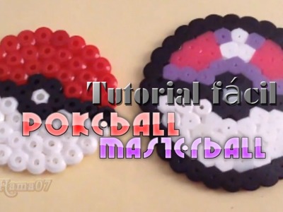 Tutorial: Pokeball y Master ball con hama beads FÁCIL