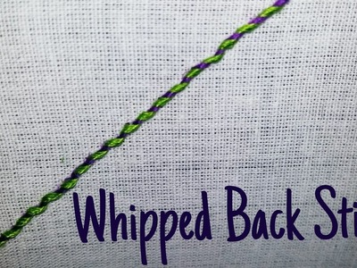 Whipped Back Stitch (Embroidery)