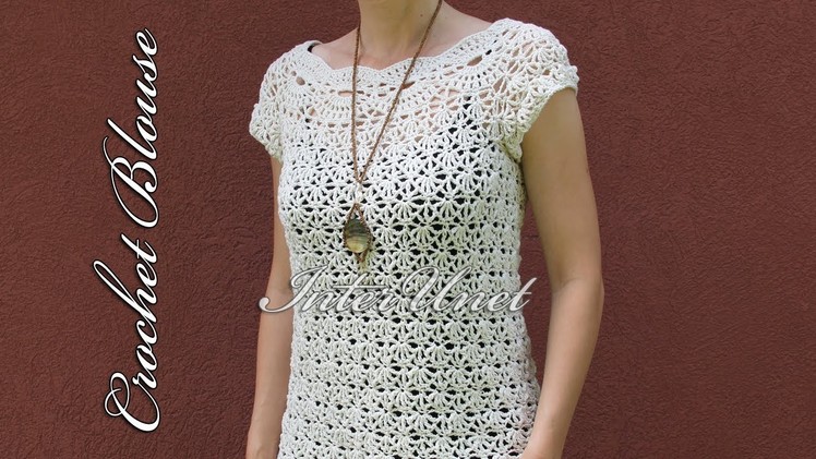 White summer blouse – jasmine top crochet pattern