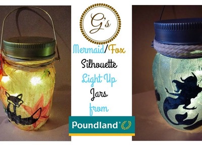 (£1) Poundland Craft: Silhouette Mermaid Light Up Jar Nautical|Ocean|Coastal Home Decor