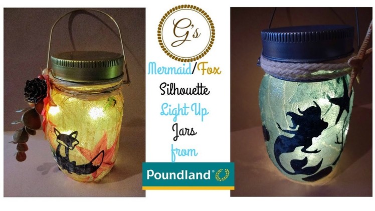 (£1) Poundland Craft: Silhouette Mermaid Light Up Jar Nautical|Ocean|Coastal Home Decor