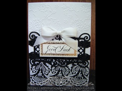 332.Cardmaking Project: Anna Griffin Mono Lace Embossed Card