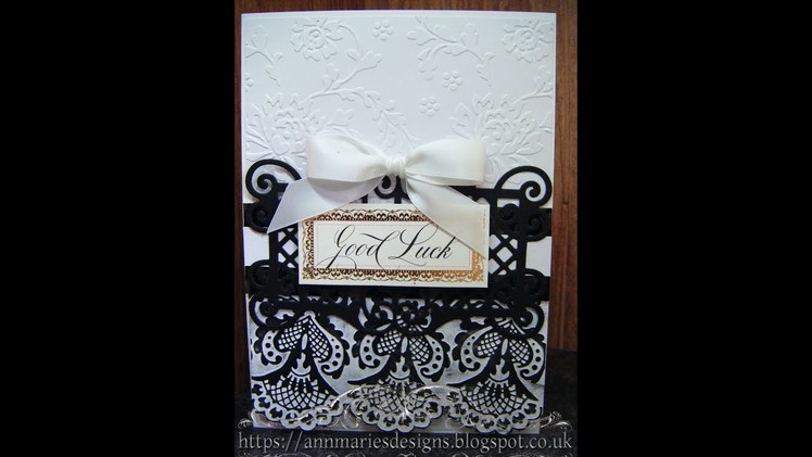332.Cardmaking Project: Anna Griffin Mono Lace Embossed Card