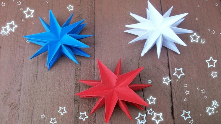 4TH OF JULY CRAFT IDEAS| EASY PAPER STARS PARTY DECORATIONS| HOME DECOR