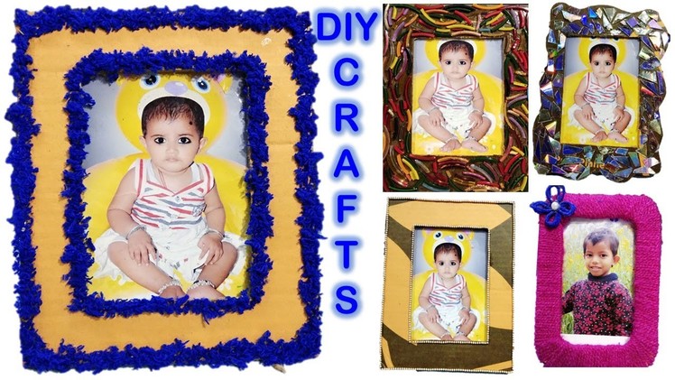 5 Waste Material Photo Frame || Diy || Gifts || craft || Best out of waste
