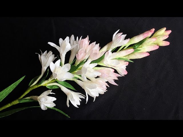ABC TV | How To Make Tuberose Paper Flower From Crepe Paper - Craft Tutorial
