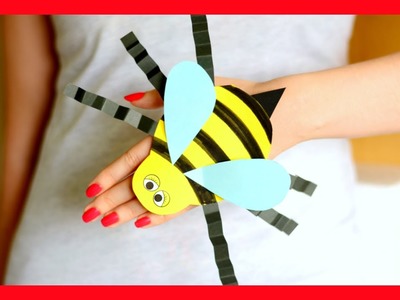 Bee Paper Hand Puppet Template Craft for Kids
