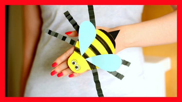 Bee Paper Hand Puppet Template Craft for Kids