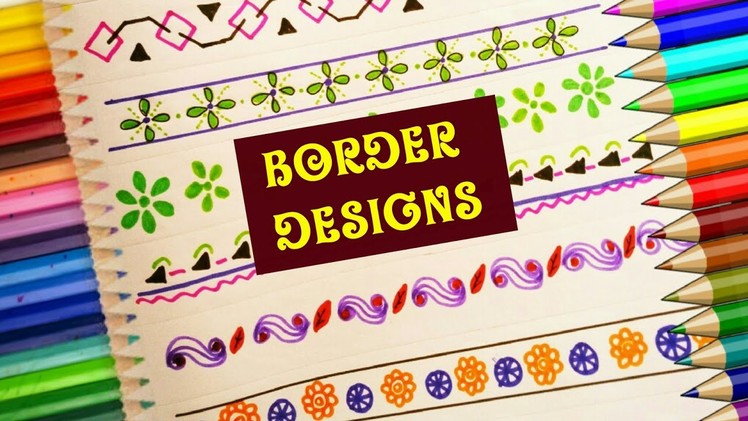 Border Designs | SUPER EASY BORDER DESIGNS FOR SCHOOL PROJECT |  Art And Craft Nice Border Designs