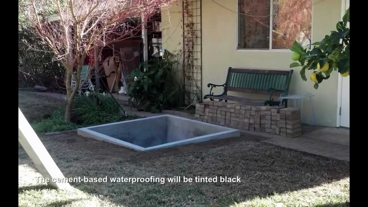 Building a concrete in-ground water garden