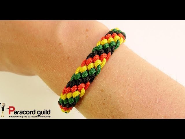 Candy stripe paracord bracelet- single row
