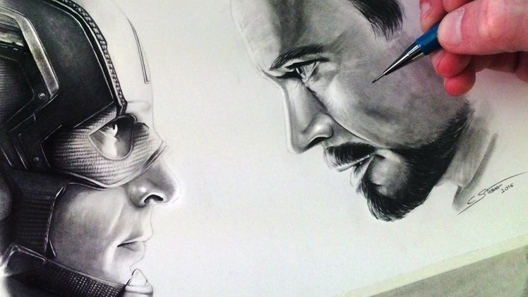 Captain America: Civil War Drawing - Fan Art Time Lapse