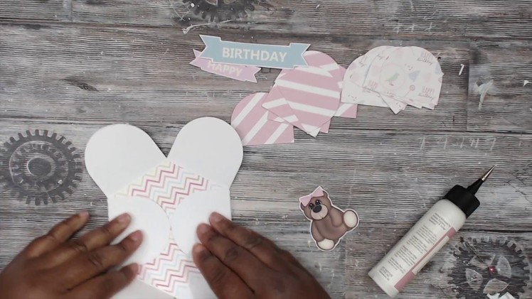 COME CRAFT WITH ME | CHIT CHAT | HEXAGON BIRTHDAY CARD | GIRLY