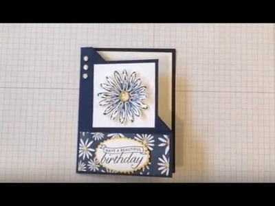 Corner Fold Delightful Daisy Birthday Card
