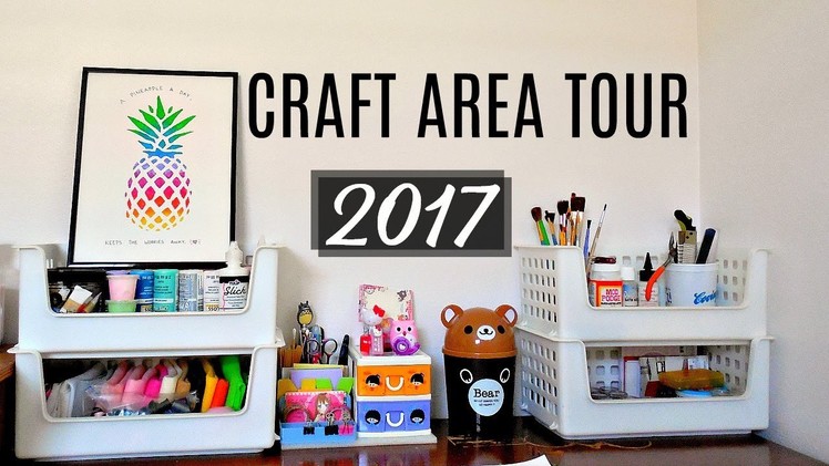 Craft Area Tour of 2017! (Squishy Supplies, Storage, Filming Area, etc.) | mishcrafts