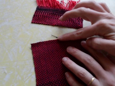 Cutting hand woven cloth, part 1
