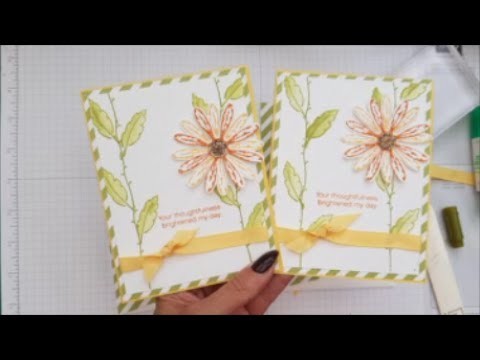 Daisy Delight Card & Matching Envelope. Case Card Class #66 Stampin up Stamps. Quick & Easy cards