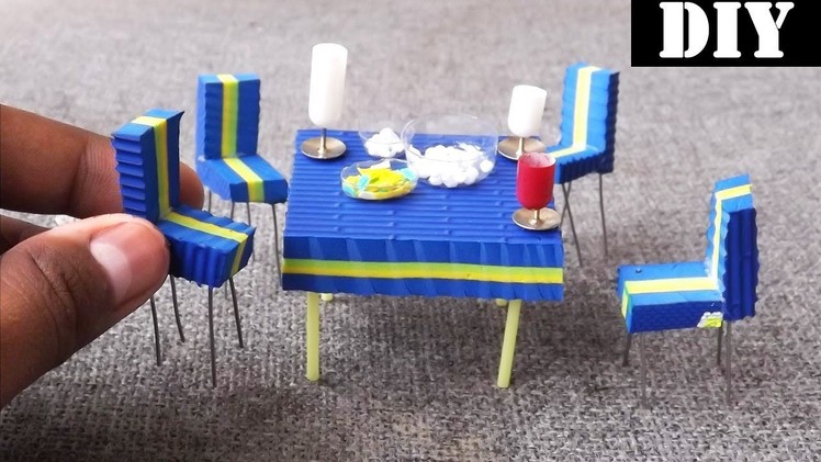Dining Table and Chairs DIY | Easy Miniature Furniture Craft Ideas