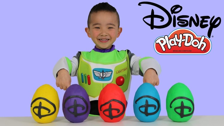 Disney Pixar Wind-Up Play-Doh Surprise Eggs Opening Fun With Buzz Lightyear Woody Disney Cars