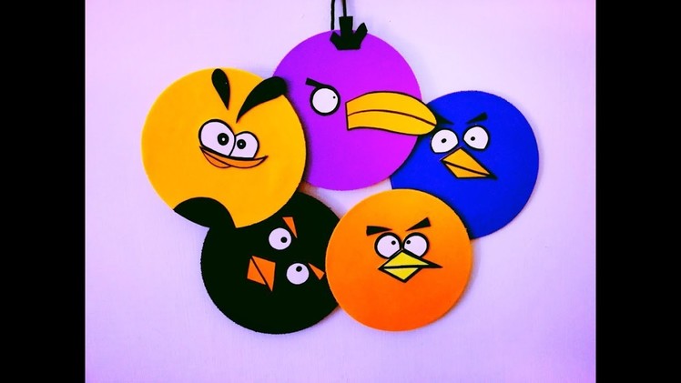 DIY - Angry Birds Room Decor ( Super easy ) Recycle your old CDs | Karthika Loves DIY