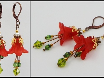 DIY | Blumen Ohrringe | Schmuck | Acrylic flower earrings | Beadwork jewelry