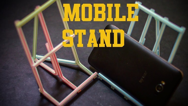 Diy Craft - How to make a mobile stand by using straw |Easy and Simple|