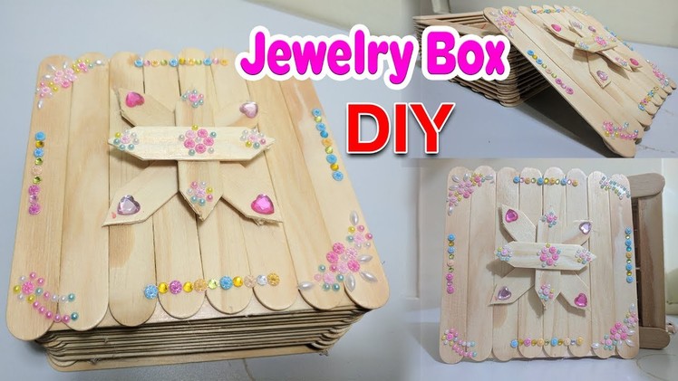 DIY craft, How to Make Jewelry Box Using Ice cream Sticks