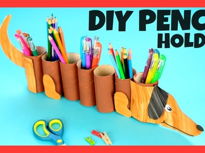 DIY Dog Paper Roll Pencil Holder Craft for Kids