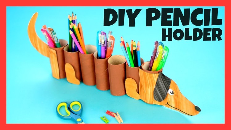 DIY Dog Paper Roll Pencil Holder Craft for Kids