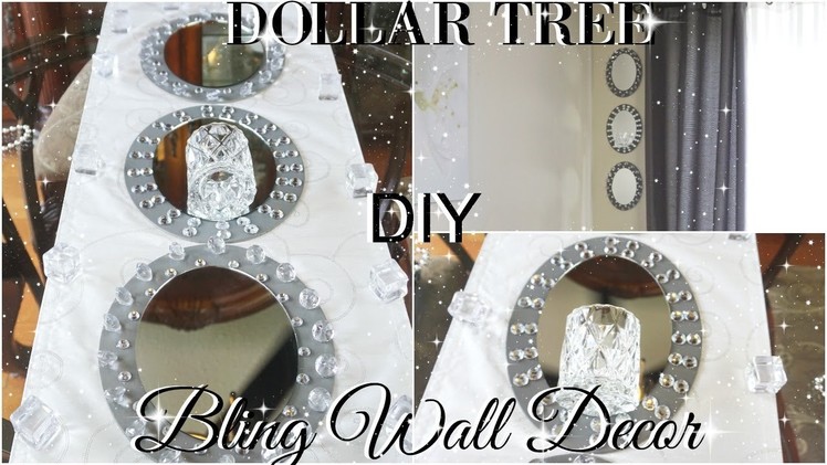 DIY DOLLAR TREE GLAM MIRROR WALL SCONCE | DOLLAR STORE BLING WALL DECOR | DIY ROOM DECOR