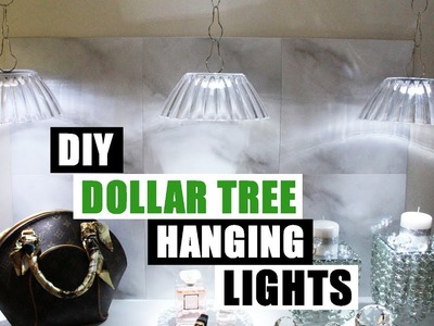 DIY DOLLAR TREE HANGING LIGHTS Dollar Store DIY Pendant Lighting DIY Glam Decor