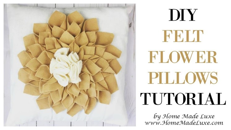 DIY Felt Flower Pillow with Home Made Luxe Craft Box